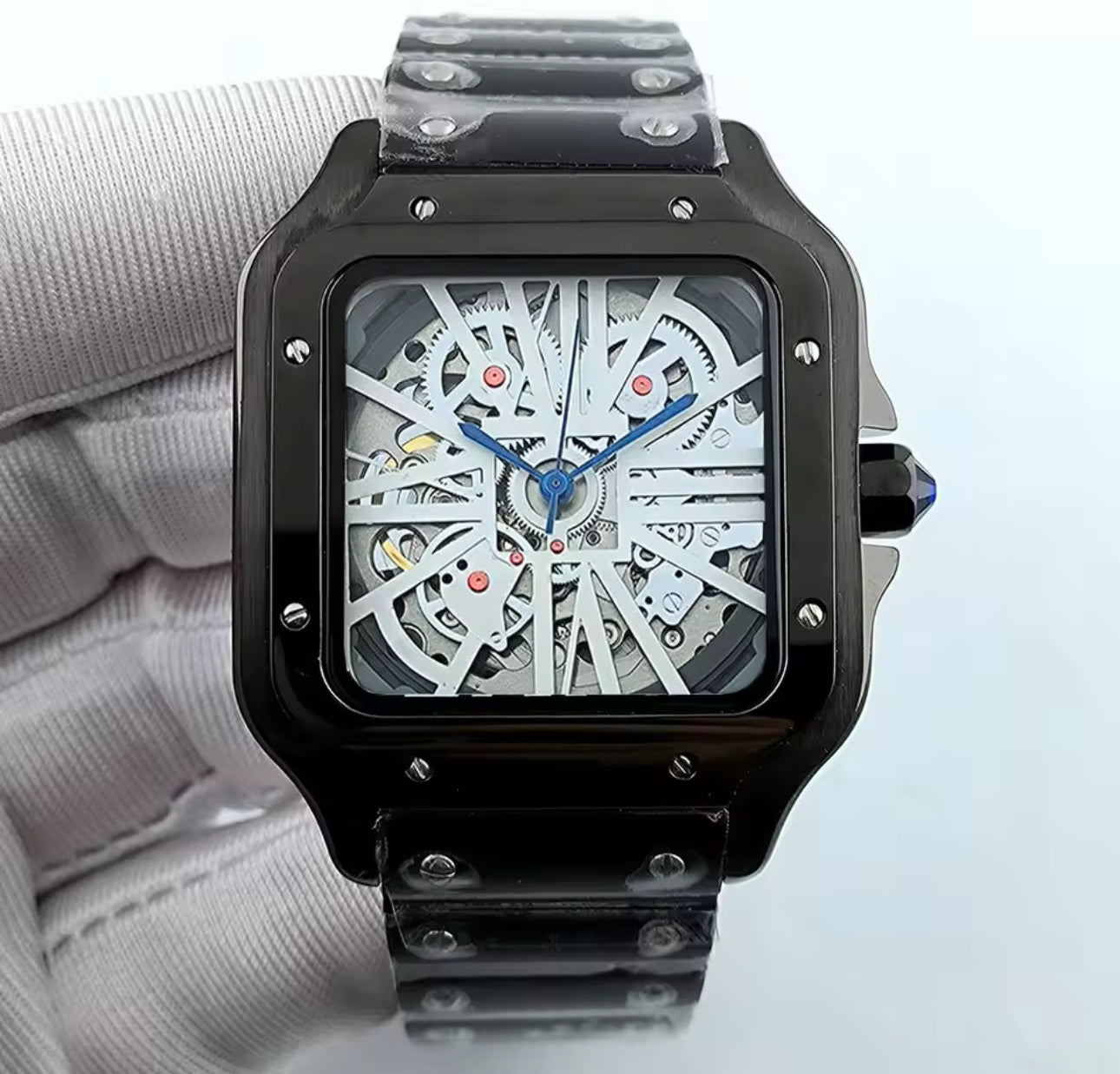 Seiko Mod Cartier Santos Skeleton