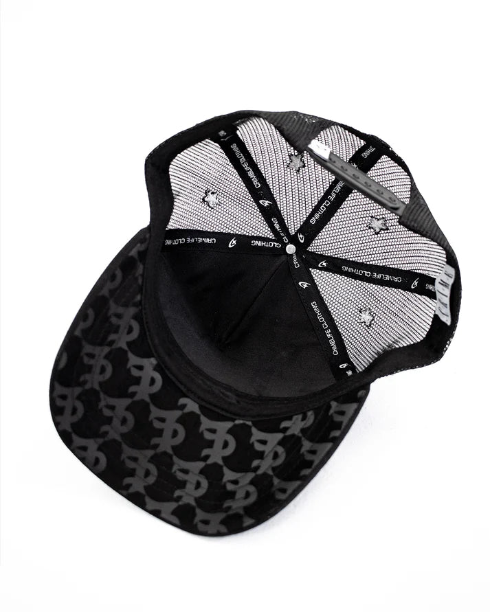 Crime Life Trucker Hat Angel Black