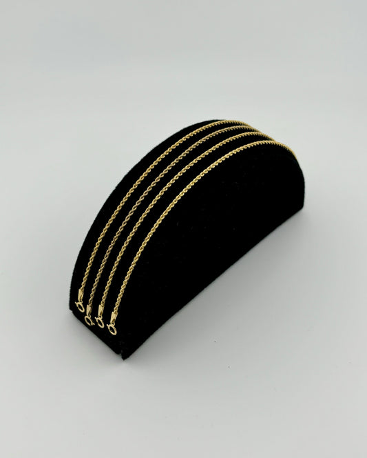 Pulsos oro 14k tejido torzal