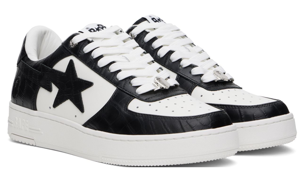 Bapesta Crocodrile Black & White