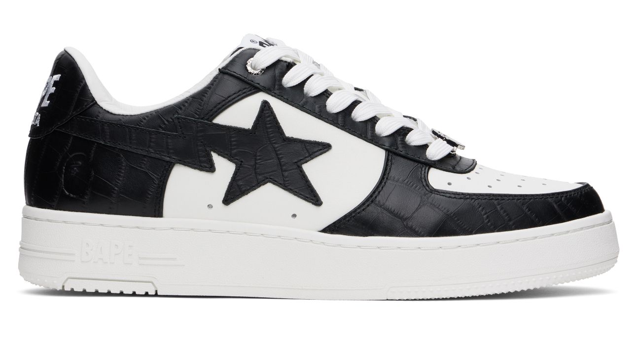 Bapesta Crocodrile Black & White