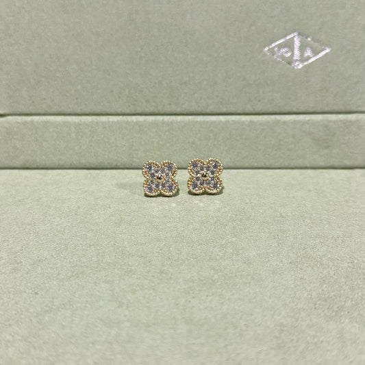 Aretes Dorados Full Circonias Brillantes