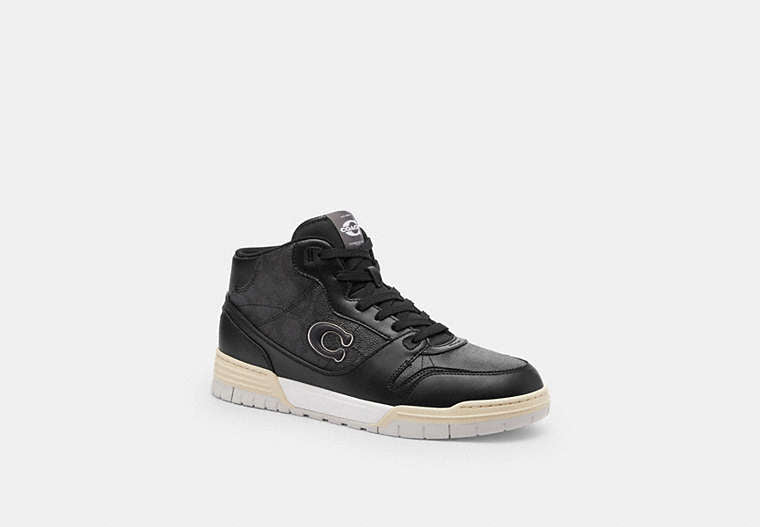 Coach Mid Trainer Black Monogram