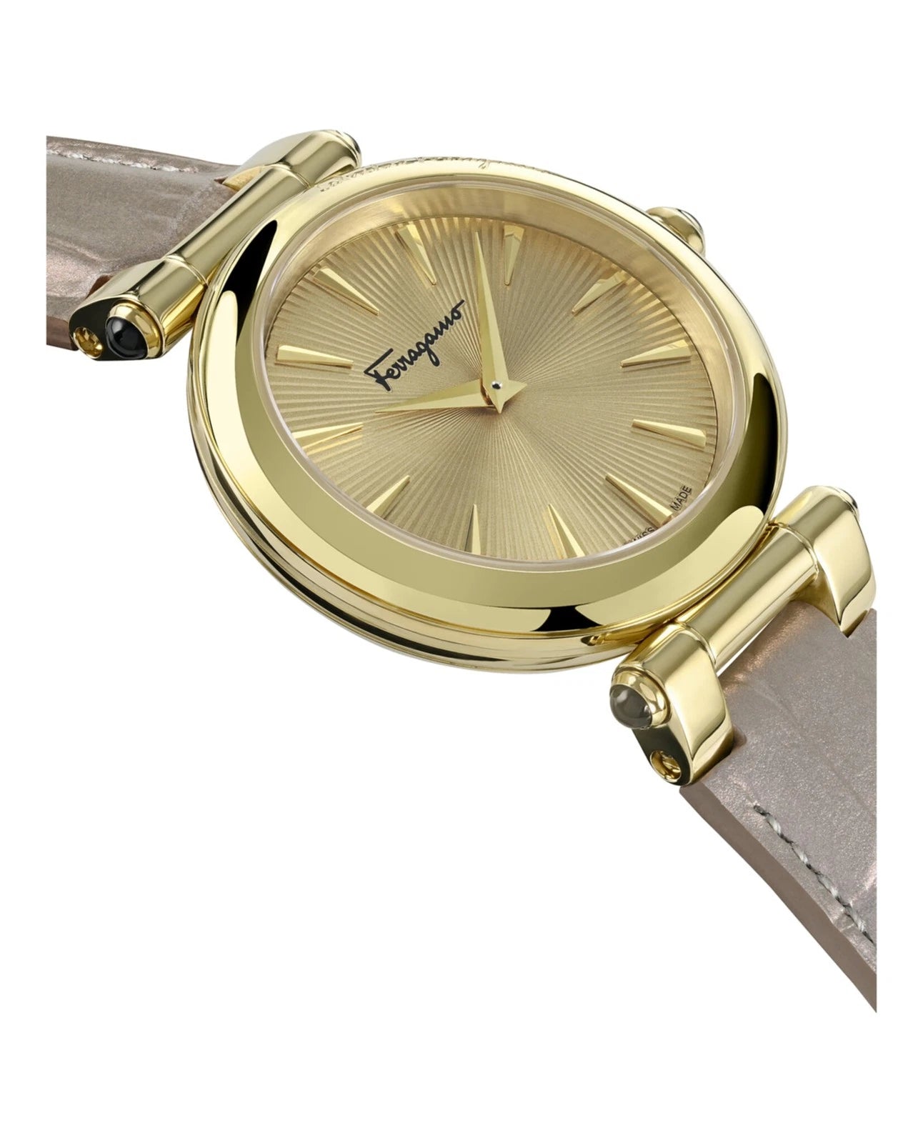 Ferragamo Womens Gold Leather 36mm