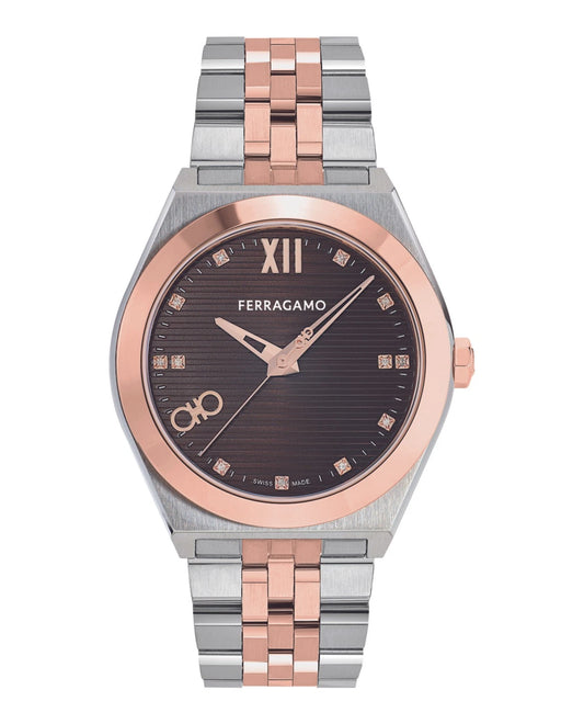 Ferragamo Two Tone 40mm Black Rose